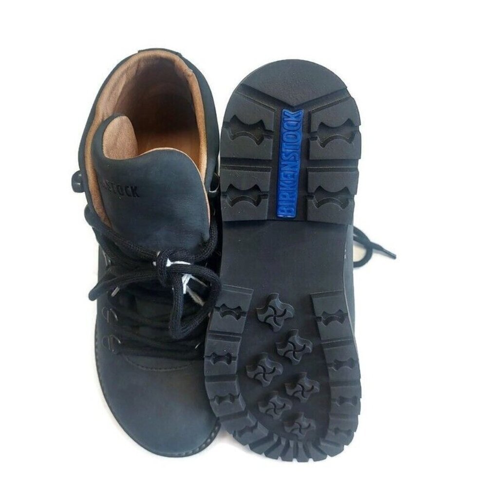 Birkenstock Jackson Nubuck Leather Laced Boots Womens Size 7-7.5 Black EU 38 - Picture 8 of 10